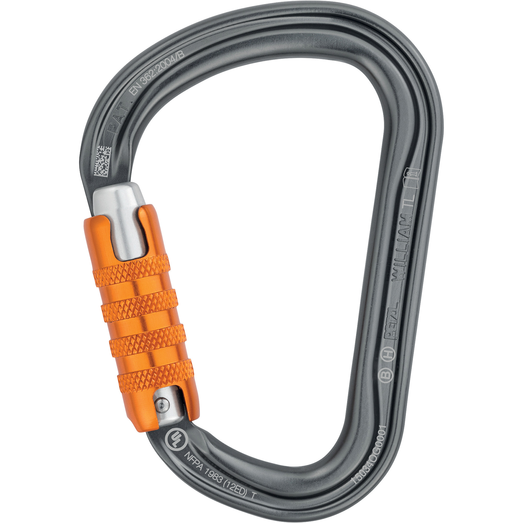 Petzl William Large-Capacity Asymmetrical Carabiner with Triact Lock, 27mm Gate Opener, Model# M36A TL